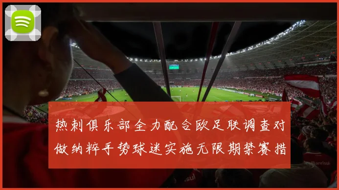 热刺俱乐部全力配合欧足联调查对做纳粹手势球迷实施无限期禁赛措施